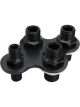 Billet Specialties A/C & Heat Bulkhead 4-Port Black
