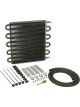 Derale Fluid Cooler 12-3/4 x 12-5/8 x 3/4 in Tube Type 11/32 in Hose Ba