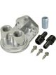 Derale Oil Filter Mount Ports Up 1/2 in NPT Female Ports 3/4-16 in Cent