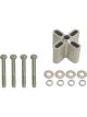 Derale Fan Spacer 2 in Thick Hardware Included Aluminum Clear Anodize C