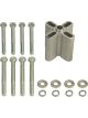 Derale Fan Spacer 2-1/4 in Thick Hardware Included Aluminum Clear Anodi