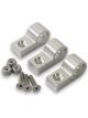 Earls Line Clamp 2 Piece 0.500 in ID Aluminum Polished Set of 3