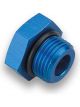 Earls Fitting Plug 10 AN O-Ring Hex Head Aluminum Blue Anodize