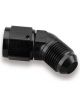 Earls Fitting Adapter 45 Degree 3 AN Female Swivel to 3 AN Male A