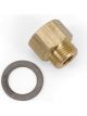 Edelbrock Carburetor Inlet Fitting Straight 3/8 in Inverted Flare Female…