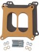 Edelbrock Carburetor Spacer 1/2 in Thick Divided Wall Square Bore Wood N…