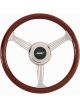Grant Steering Wheel Banjo 14-3/4 in Diameter 3-Spoke Wood Grip Stainles