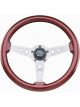 Grant Steering Wheel Formula GT 14 in Diameter 3-Spoke Wood Grip Aluminum