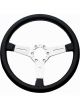 Grant Steering Wheel Classic GM 14 in Diameter 3-Spoke Black Leather Grip