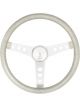 Grant Steering Wheel Metal Flake 13-1/2 in Diameter 3-Spoke Silver Metal