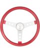 Grant Steering Wheel Metal Flake 13-1/2 in Diameter 3-Spoke Red Metal Fl