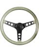 Grant Steering Wheel Metal Flake 13-1/2 in Diameter 3-Spoke Silver Metal