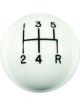 Hurst Shifter Knob 3/8-16 in Thread Hurst Logo Composite White 5 Spee…