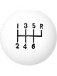 Hurst Shifter Knob Classic 3/8-16 in Thread Composite White 6 Speed U…