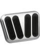 Lokar Pedal Pad Brake / Clutch Rubber Pads Billet Aluminum Brushed C