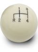 Lokar Shifter Knob Solid 3/8-16 and 3/8-24 in Thread Plastic Ivory 4
