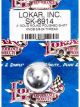 Lokar Shifter Knob Solid 3/8-16 and 3/8-24 in Thread Aluminum Polishe