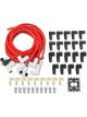Mallory Spark Plug Wire Set Pro Sidewinder Spiral Core 8 mm Red 90 Degre