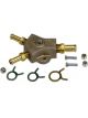 Moroso Fuel Block One 1/2 in Hose Barb Two 3/8 in Hose Barb 1/8 in NPT …