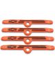 Proform Engine Valve Cover Holdown Clamps Orange w/ Black Bowtie For SB Chevy