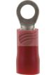Jaylec Pack 100 Ring Terminal 3mm Insul Pvc Double Crimp Red