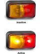 Autolamps Pkt 10 LED Red Amber Side Mark Lamp 12/24V Black 40Cm Cable