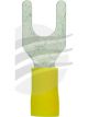 Jaylec Pack 50 Spade Terminal 6mm Insul Pvc Std Crimp Yellow