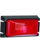 Jaylec LED Rear End Outline Marker Lamp Red 12/24V, Black Base 74 X 38 X