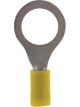 Jaylec Pack 50 Ring Terminal 12mm Insul Pvc Double Crimp Yellow
