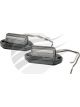 Autolamps Pkt 2 LED Licence Plate Lamp 12/24V Black Steel Base 14cm Lead