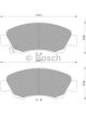 Bosch Brake Pad Front Set Honda Jazz 02-08, Civic Ej-Es Civic Hybrid,