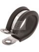 Jaylec Pack 10 P Clip 27mm Stainless Steel w/ Rubber Insert Reinforced