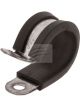 Jaylec Pack 10 P Clip 22mm Stainless Steel w/ Rubber Insert Reinforced