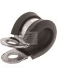 Jaylec Pack 10 P Clip 13mm Stainless Steel w/ Rubber Insert Reinforced