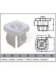 Jaylec Pack 100 Automotive Fastener Universal White Plastic