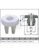 Jaylec Pack 10 Automotive Fastener Universal White Plastic