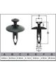 Jaylec Pack 10 Automotive Fastener Universal Black Plastic