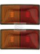 Autolamps 2 LED Side Marker Lamp Red/Amber 12/24V Black 3M Mount