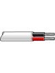 Tycab 3mm Twin Core Marine Cable Red Black W/White Sheath Tinned 50M