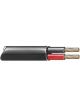 Tycab 2mm Twin Core Cable Red Black with Black Sheath 30M (7/0.32)