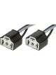 Jaylec Pack 2 Headlight Connector H4 Prewired With 100mm Wire Socket