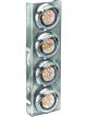 Autolamps 2 LED Amber Track Air Cleaner Lamps 12V Clear Lens S/Stl Bkt