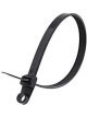 Jaylec Pack 100 Cable Tie 200mm X 4.8mm Black Screw Mount Uv Resistant