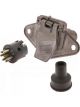 Utilux 7 Pin Small round Trailer Socket Metaltas Qld Wa Nsw Pk
