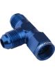 Proflow AN Tee -10AN Female Swivel Coupler Hose End On Run, Blue