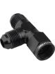 Proflow AN Tee -12AN Female Swivel Coupler Hose End On Run, Black