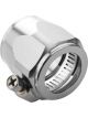 Proflow Aluminium Hex Hose Finisher Clamp 24.8mm ID, Chrome