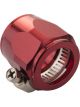 Proflow Aluminium Hex Hose Finisher Clamp 17.5mm ID, Red