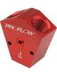 Proflow Fuel Block, Y-Type, Billet Aluminium, Red Anodised, 1/2