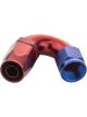 Proflow Fitting Hose End 120 Degree Full Flow -12AN, Blue/Red